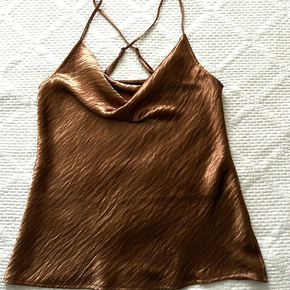 Express Shimmering Brown Camisole Top